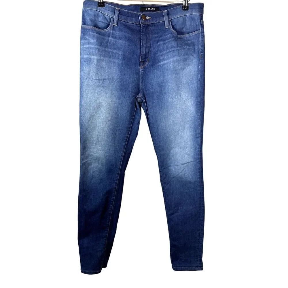 J BRAND Women's Maria High Waist Denim Skinny Jeans Karma Blue Size 32
